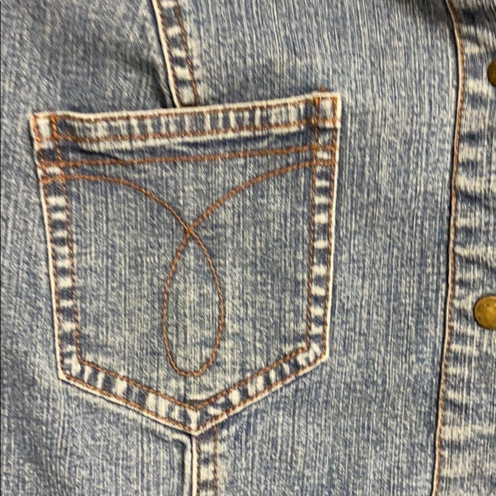 Calvin Klein (CK) Denim Shirt Women's' S/P Snap - Picture 3 of 9